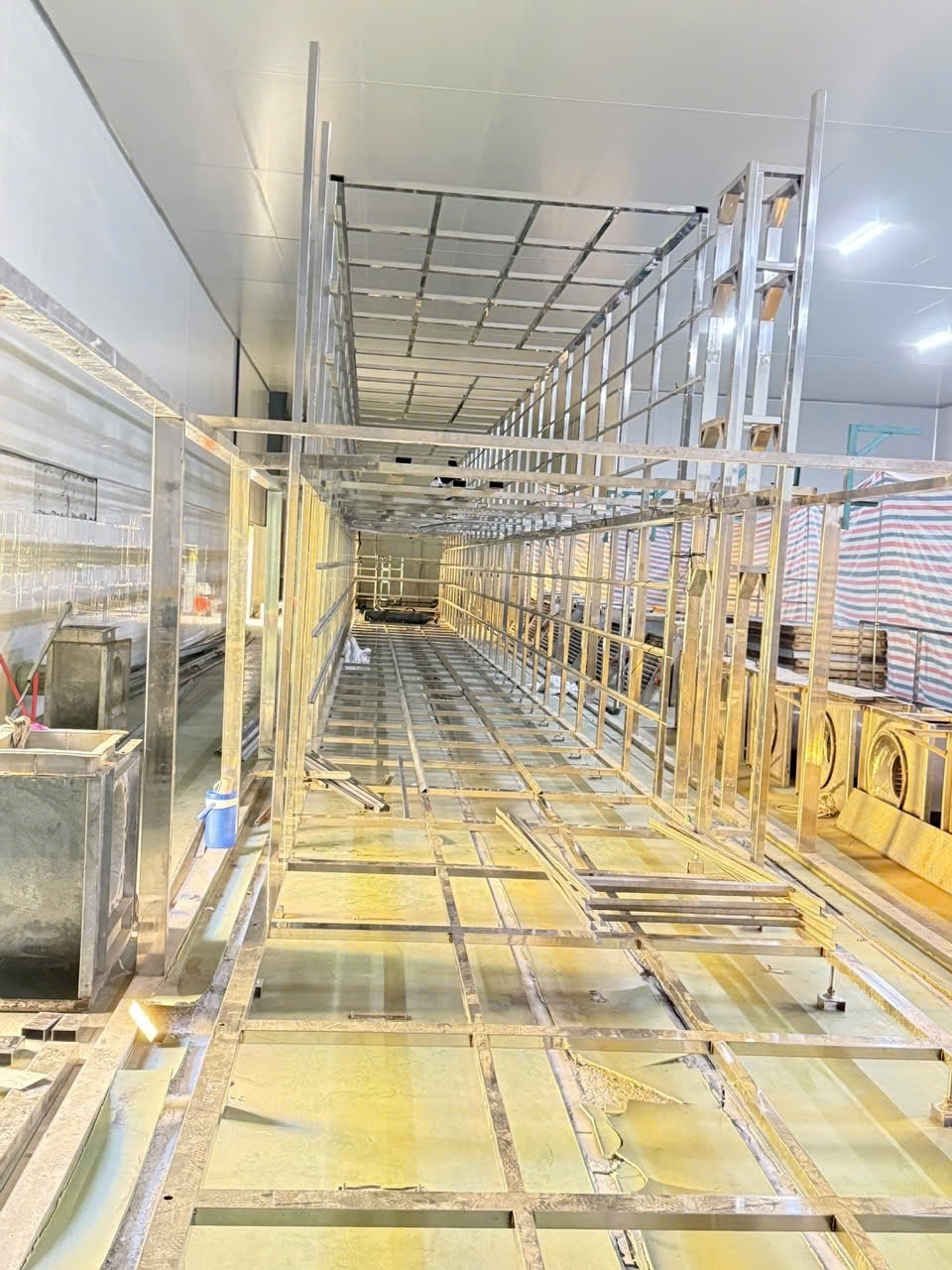Dây chuyền máy phở khô vừa hoàn thiện tại công trình